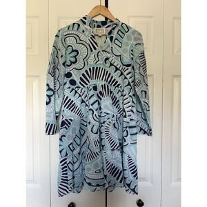 Women’s STS Sail To Sable Blue Floral Print Dress Size XS